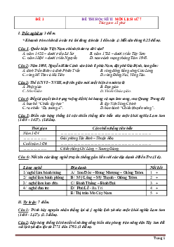 TOP 10 đề thi HK2 môn Sử lớp 7 (có đáp án)