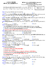 Đề Khảo sát Hóa học 12 năm 2022 - 2023 trường THPT Trần Hưng Đạo - Vĩnh Phúc lần 1