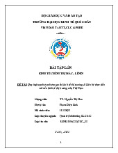 Bài Tập Lớn Kinh Tế Chính Trị Mác - Lênin: Quy Luật Cạnh Tranh Trong Nền Kinh Tế Thị Trường Việt Nam