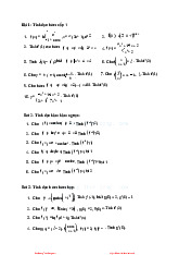 Đạo Hàm Cấp 1 - Bài Tập Tuần 4 | Giải tích hàm | Trường Đại học Khoa học Tự nhiên, Đại học Quốc gia Hà Nội