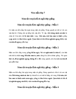 Tóm tắt truyện Ếch ngồi đáy giếng (18 mẫu) | Văn mẫu lớp 7 Chân trời sáng tạo