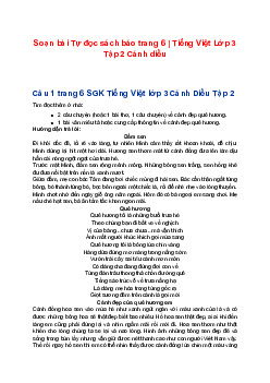 Soạn bài Tự đọc sách báo trang 6 | Tiếng Việt Lớp 3 Tập 2 Cánh diều