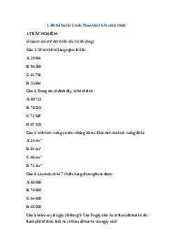 Đề thi Toán lớp 3 học kì 2 - Đề 3 | Kết nối tri thức năm 2022 - 2023