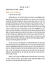 Bài Tập Về Nhà 7: Nguồn Vốn và Chiến Lược Tài Chính Của BioFoam | Lập kế hoạch kinh doanh | Trường Đại học Kiến trúc Đà Nẵng