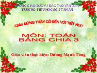Giáo án điện tử Toán 3 Chương 1 Cánh diều: Bảng chia 3