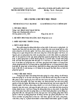 Đề cương Pháp luật đại cương