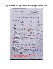 Đề thi tuyển sinh vào 10 môn Tiếng Anh GD&ĐT Quảng Bình năm 2024 - 2025