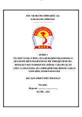 Bài Tập Lớn: Tổ Chức và Hoạt Động Chính Quyền Địa Phương (CHỦ ĐỀ 2) | Môn Cải cách hành chính nhà nước - Học viện Hành chính Quốc gia