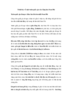 Trình bày về một vườn quốc gia của Cộng hòa Nam Phi | Kết nối tri thức