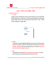 Lab 6: Vòng lặp While - For môn Cơ sở lập trình cuối học kì 1 | Đại học Văn Lang