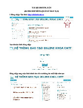 Tài Liệu Hướng Dẫn Quản Lý Đào Tạo (QLDT) Ngành Giáo Dục