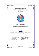 Chính Sách Sản Phẩm Tại Huho Food | Bài Thảo Luận Marketing Căn Bản