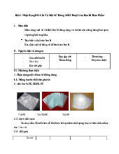 Bài 1: Nhận Dạng Kết Cấu Và Một Số Thông Số Kĩ Thuật Của Bao Bì Thực Phẩm môn Bao gói thực phẩm | Học viện Nông nghiệp Việt Nam