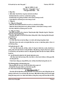 Giáo án Công nghệ 7 Bài 15: Nuôi Cá Ao sách Kết nối tri thức