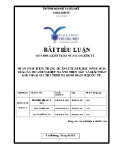 Phân tích thực trạng quản lí xuất khẩu hàng hóa của các doanh nghiệp ngành thủy sản và giải pháp khi tham gia thị trường kinh doanh quốc tế