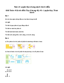 Giải Toán lớp 4 Bài 71: Em ôn lại những gì đã học Cánh diều