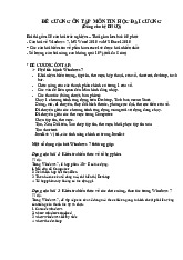 Đề cương ôn tập: Windows, MS Word, MS Excel 2010 | Tin học đại cương | Học viện Tài chính