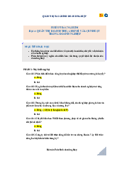 Phiếu trắc nghiệm ôn tập Văn hóa kinh doanh và doanh nghiệp | Đại học Bách Khoa Hà Nội