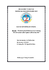 Từ nội dung thuyết trình, lựa chọn 1 nội dung, từ đó rút ra bài học kinh nghiệm và liên hệ thực tiễn | Bài tập lớn môn Lịch sử đảng cộng sản Việt Nam