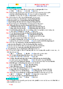 Đề kiểm tra HK1Địa 10 Kết nối tri thức - Đề 7 (có đáp án)