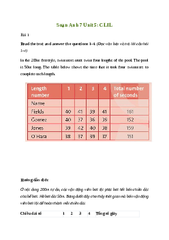Giải Tiếng Anh 7 Unit 5: CLIL | Friends Plus