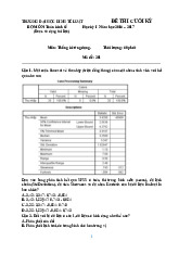 Đề thi mã 201 Thống kê ứng dụng | Trường Đại học Kinh tế – Luật, Đại học Quốc gia Thành phố Hồ Chí Minh