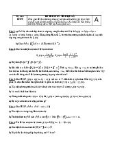 Đề thi cuối kỳ và đáp án môn Xử lý tín hiệu K56| Môn Xử lý tín hiệu| Trường Đại học Bách Khoa Hà Nội