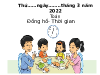 Giáo án điện tử Mĩ Thuật 1 Toán 1 Kết nối tri thức: Đồng hồ - thời gian