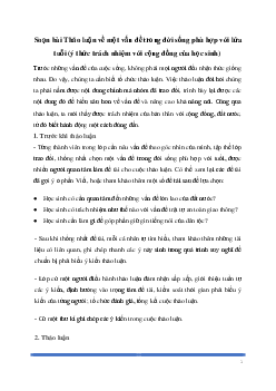 Soạn bài: Thảo luận về một vấn đề trong đời sống phù hợp với lứa tuổi Ngữ Văn 8 | Kết nối tri thức