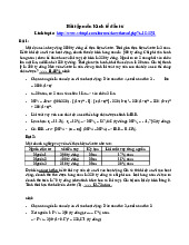 Bài tập phân tích và giải quyết dự án môn Kinh tế đầu tư 1 | Trường Đại học Thủy Lợi