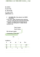Chương 2 Lý Thuyết Cung Cầu  môn Kinh tế vi mô | Trường Đại học Kinh Tế Quốc Dân