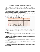 Giải SGK Tiếng Anh 12 Global Success Unit 2 Writing