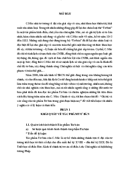 Khái quát về tác phẩm tư bản học phần Triết học Mac-Lênin