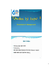 Slide bài giảng - môn Quản lý học | Đại học Kinh Tế Quốc Dân