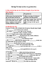 Bài tập Thì hiện tại đơn và quá khứ đơn