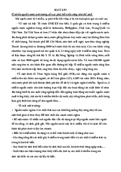Bài thu hoạch 3 | Môi trường và phát triền | Đại học Khoa học Xã hội và Nhân văn, Đại học Quốc gia Thành phố HCM