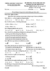 Đề học kì 1 Toán 9 năm 2024 – 2025 phòng GD&ĐT thành phố Ninh Bình