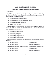 Trắc nghiệm Chương 1 môn Con người và môi trường | Trường Đại học Mở Thành phố Hồ Chí Minh