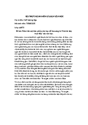 Bài thực hành môn lí luận văn học  | Trường Đại học Sư phạm Hà Nội