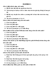 Trắc nghiệm quản lý nhà nước về kinh tế - Kinh tế chính trị | Đại Học Hà Nội