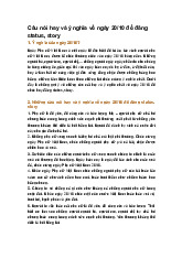 Câu nói hay và ý nghĩa về ngày 20/10 để đăng status, story