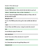 Bộ đề CSS môn Tin học ứng dụng | Học viện Nông nghiệp Việt Nam