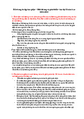 Đề cương ôn tập học phần "Môi trường và phát triển" học kỳ II năm học2022-2023