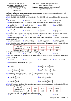 Đề KSCL lần 2 Toán 11 năm 2023 – 2024 trường THPT Triệu Sơn 4 – Thanh Hóa