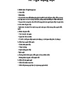 Ngữ Dụng Học - Tài Liệu Thi Cuối Kỳ (Môn Ngữ Văn)