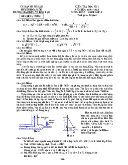 Đề kiểm tra học kỳ 1 Toán 9 năm 2019 – 2020 phòng GD&ĐT Hóc Môn – TP HCM