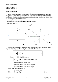 Ngân hàng bài tập Mạch điện tử Chương 1: Mạch điot | Đại học Bách khoa Hà Nội