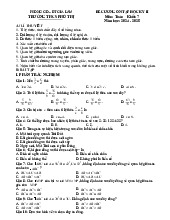 Đề cương cuối kì 2 Toán 7 năm 2024 – 2025 trường THCS Phú Thị – Hà Nội