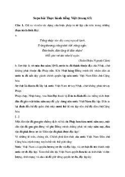 Thực hành tiếng Việt trang 65 | Soạn văn 11 Chân trời sáng tạo