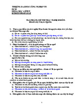 Đề cương thi trắc nghiệm môn Pháp Luật Đại Cương IH-01